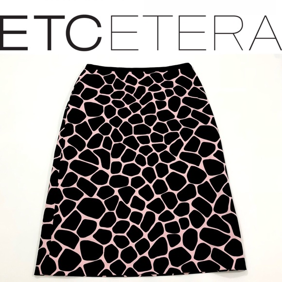 Etcetera Dresses & Skirts - Etcetera Pink Giraffe Print Skirt